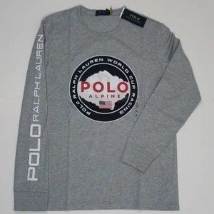 New Racing Polo Ralph Lauren Men's Alpine World Cup Racing Gray